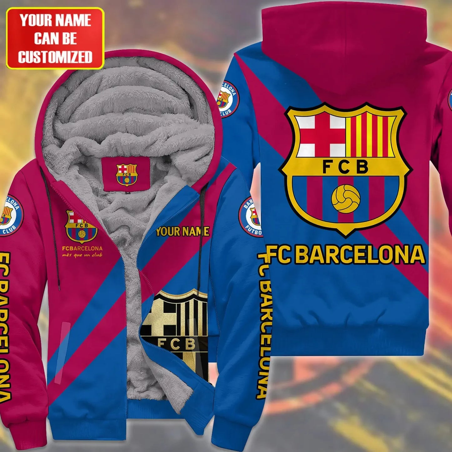 Personalized Barça Q2 Fleece 3D All Over Printed Unisex Shirt