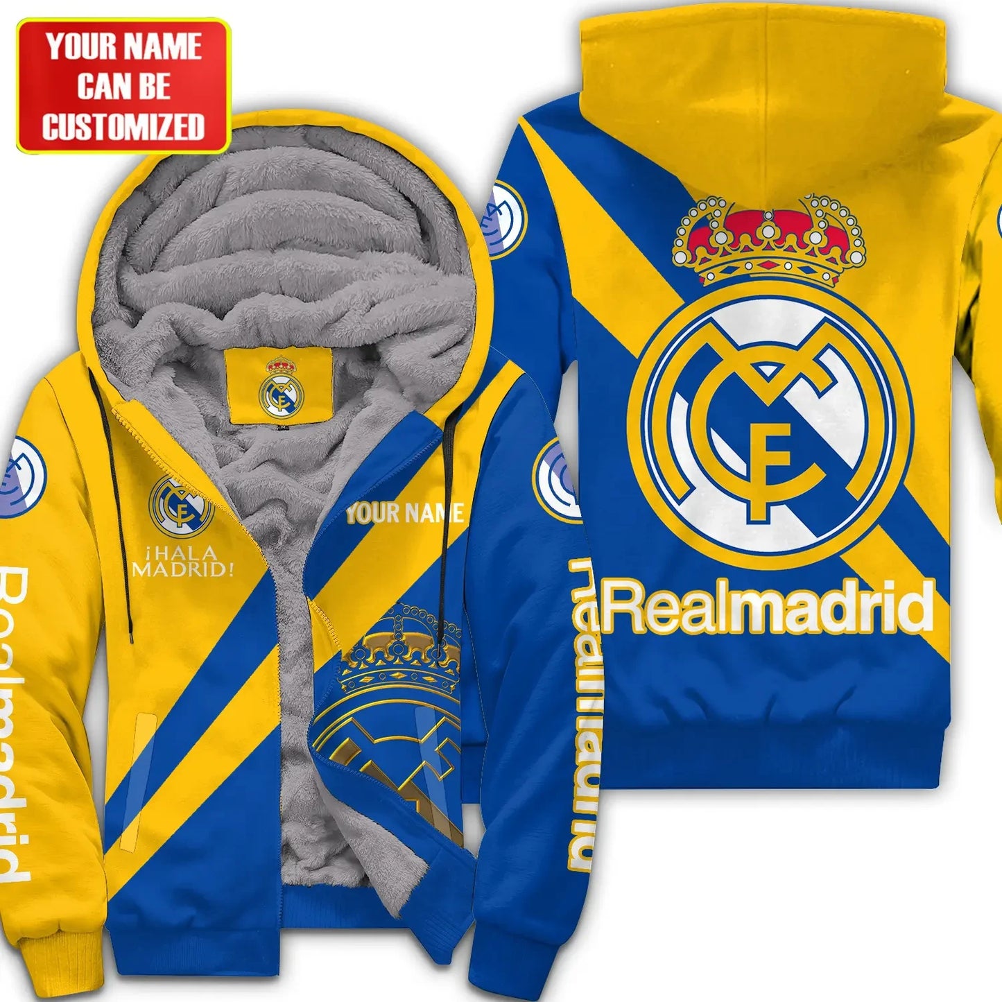 Personalized Real Madrid Q2 Fleece 3D All Over Printed Unisex Shirt