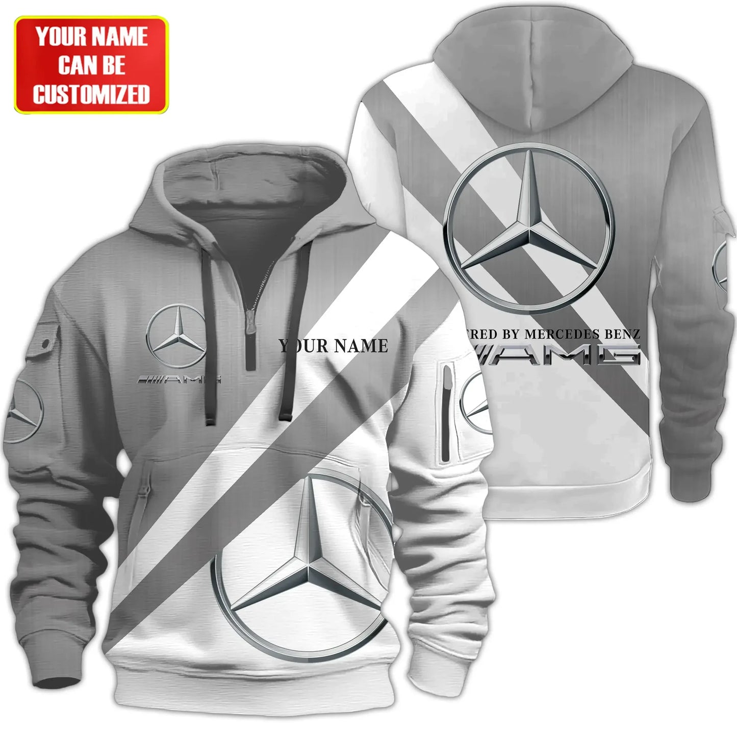 Personalized Merc AMG 3D Zip-Hoodie Cotton Jacket