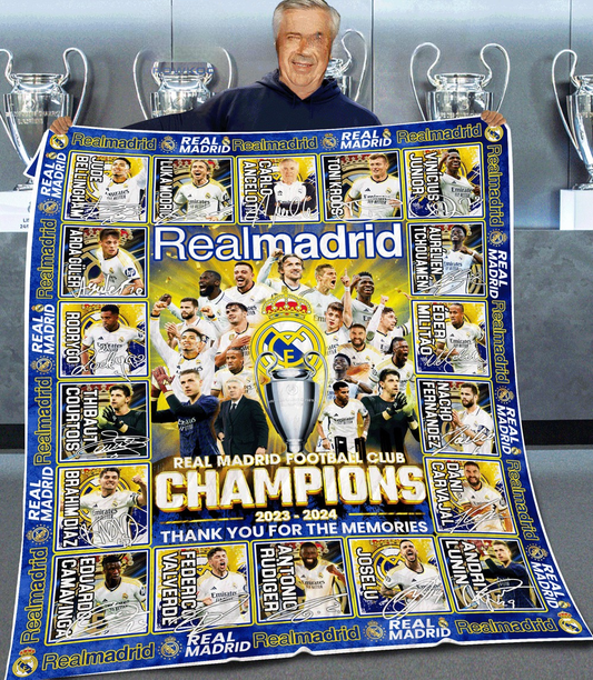 Real Madrid Memories 2023-2024 3D Fleece Blanket