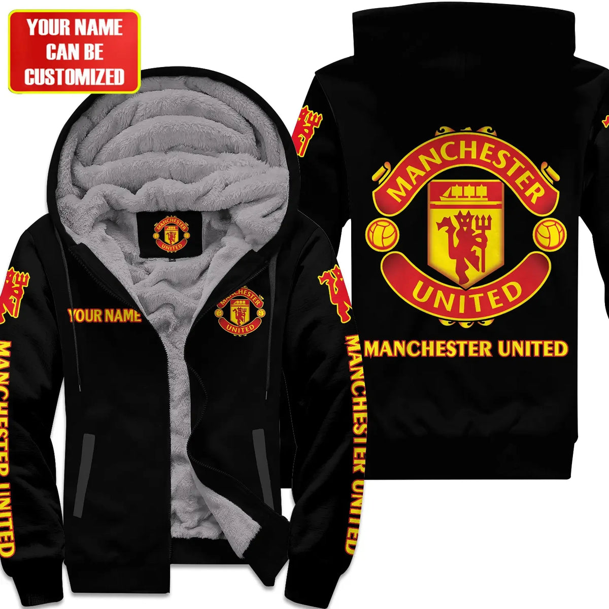 Personalized Manchester United Fleece 3D All Over Printed Unisex Shirt