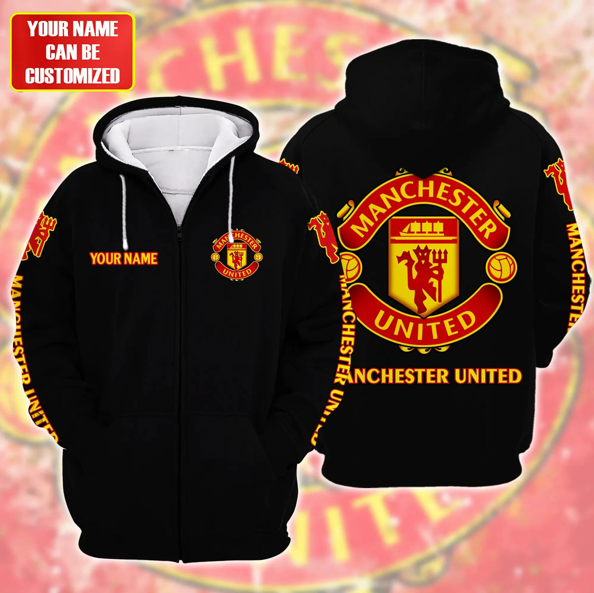 Personalized Manchester United Fleece 3D All Over Printed Unisex Shirt