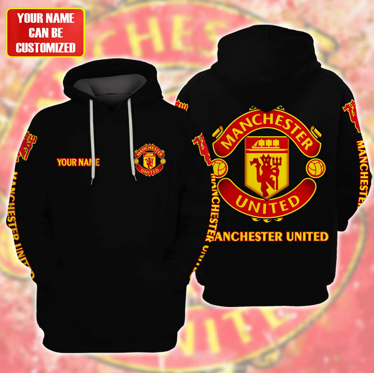 Personalized Manchester United Fleece 3D All Over Printed Unisex Shirt
