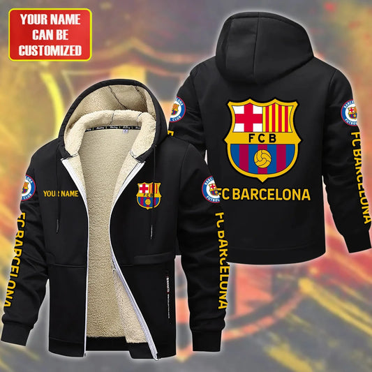 Personalized Barcelona Fleece 3D Unisex Hooded Jacket