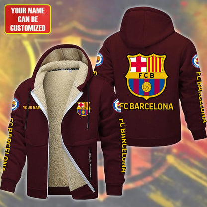 Personalized Barcelona Fleece 3D Unisex Hooded Jacket