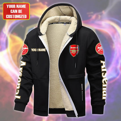 Personalized Arsenal Fleece 3D Unisex Hooded Jacket