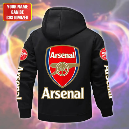 Personalized Arsenal Fleece 3D Unisex Hooded Jacket