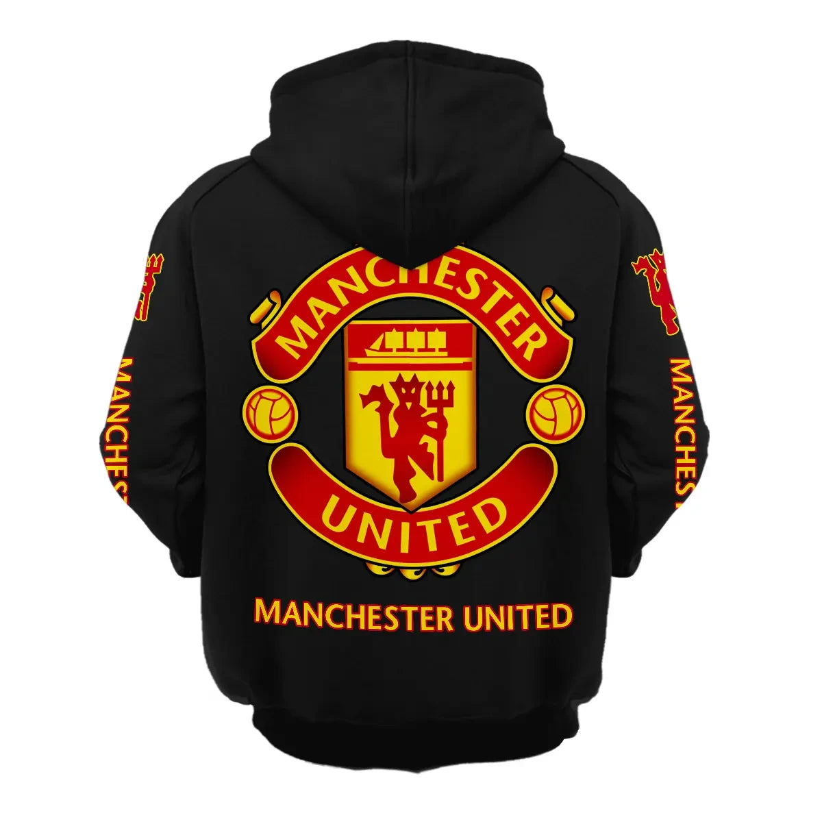 Personalized Manchester United Lace-up Cotton Hoodie