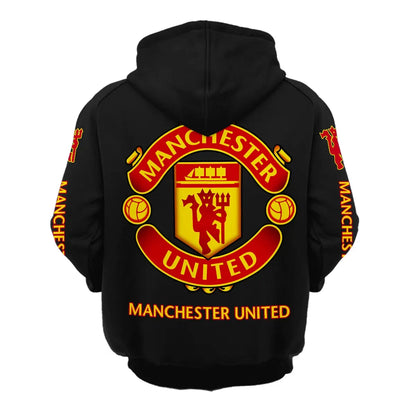 Personalized Manchester United Lace-up Cotton Hoodie
