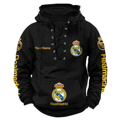Personalized Real Madrid Lace-up Cotton Hoodie