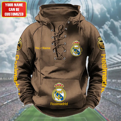 Personalized Real Madrid Lace-up Cotton Hoodie