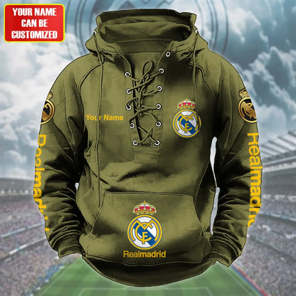 Personalized Real Madrid Lace-up Cotton Hoodie