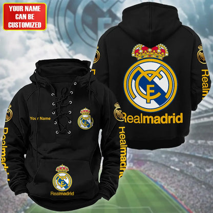 Personalized Real Madrid Lace-up Cotton Hoodie
