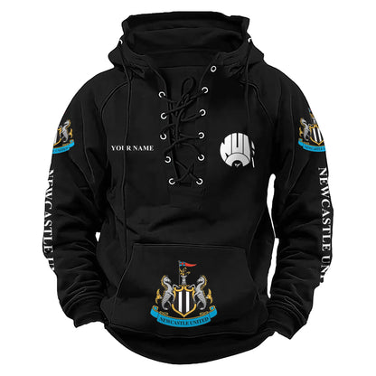 Personalized Newcastle United Lace-up Cotton Hoodie