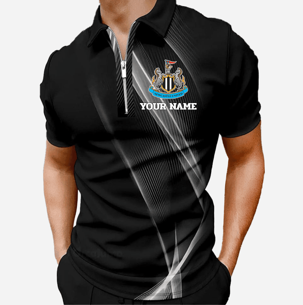 Personalized Newcastle United Q6 3D Full Printing Set , Newcastle United Shirt , Zipper Polo, Hoodie , Short , Polo ,hawaii