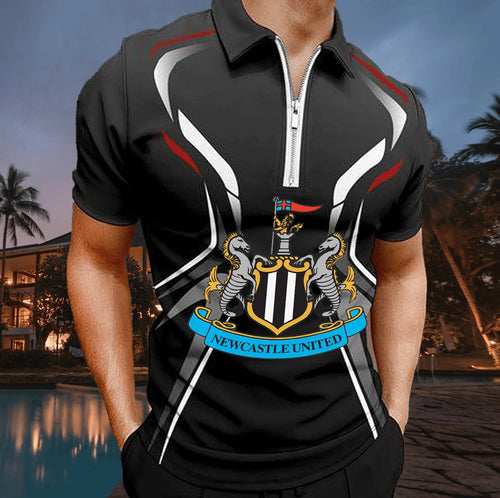 Newcastle United Q7 3D Full Printing Set , Newcastle United Shirt , Zipper Polo, Hoodie , Short , Polo ,hawaii