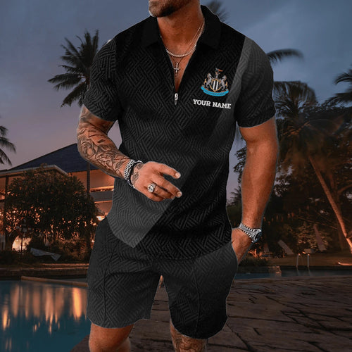 Personalized Newcastle United Q5 3D Full Printing Set , Newcastle United Shirt , Zipper Polo, Hoodie , Short , Polo ,hawaii