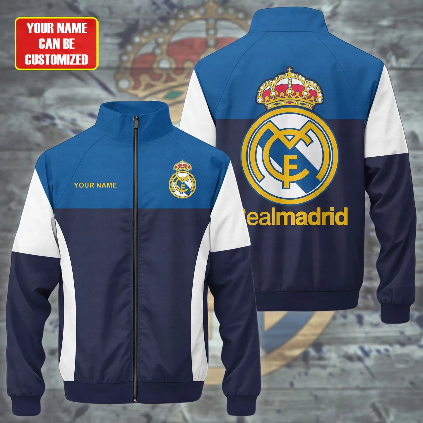 Real Madrid Zipper Stand Collar Jacket V3