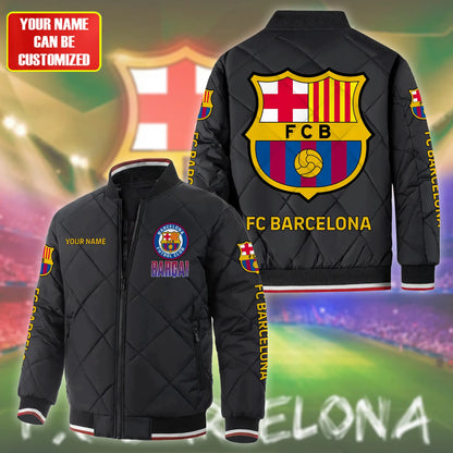 Personalized Barça Puffer Bomber Jacket