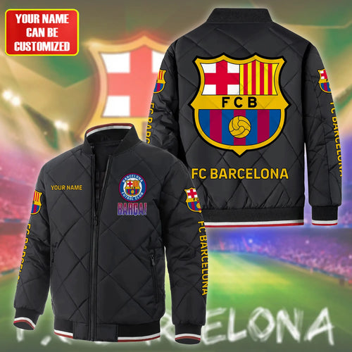 Personalized Barça Puffer Bomber Jacket