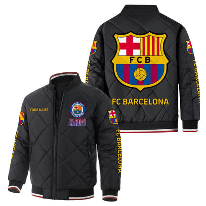 Personalized Barça Puffer Bomber Jacket