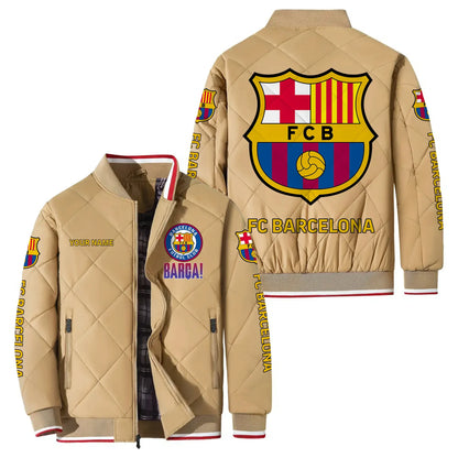 Personalized Barça Puffer Bomber Jacket