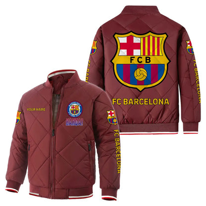Personalized Barça Puffer Bomber Jacket