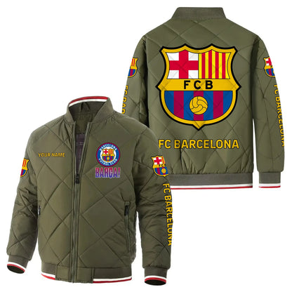 Personalized Barça Puffer Bomber Jacket