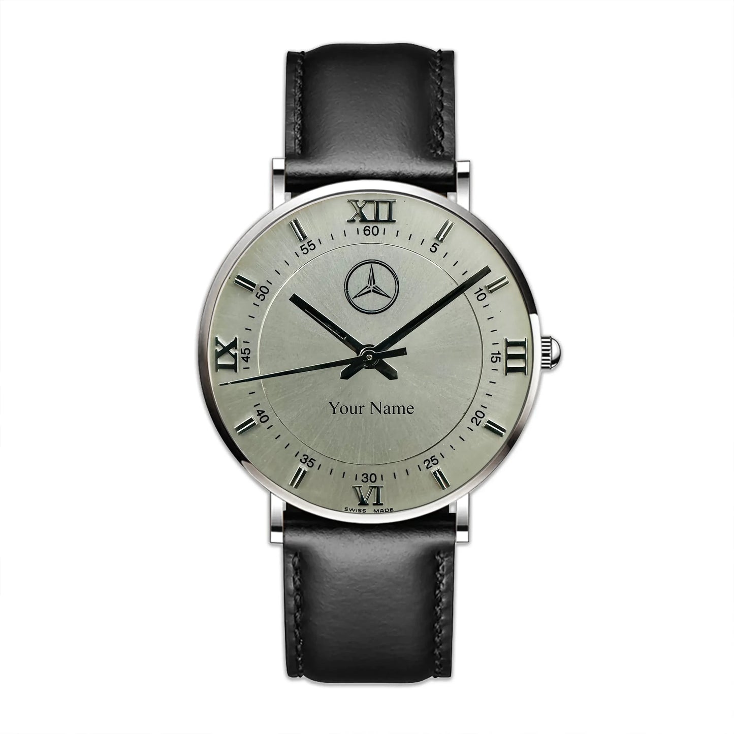 Personalized Mercedes Luxury Quartz Leather Watch