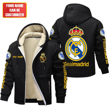 Personalized Real Madrid Fleece 3D Unisex Hooded Jacket
