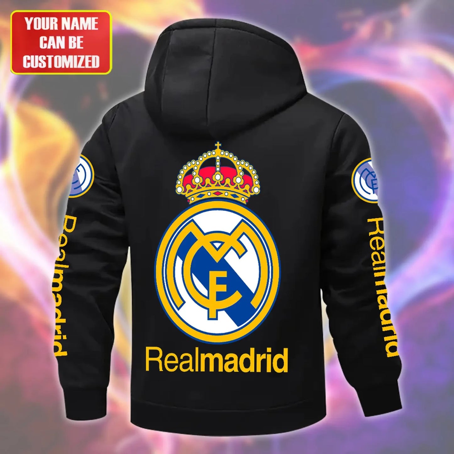 Personalized Real Madrid Fleece 3D Unisex Hooded Jacket