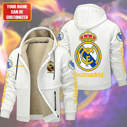 Personalized Real Madrid Fleece 3D Unisex Hooded Jacket
