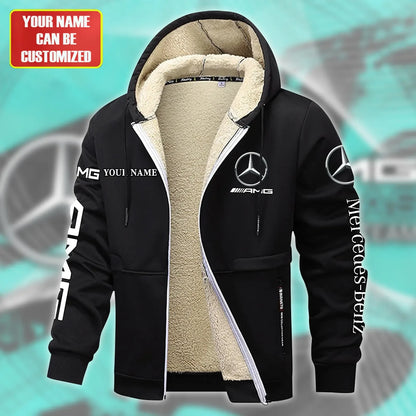 Personalized Merc AMG Fleece 3D Unisex Hooded Jacket