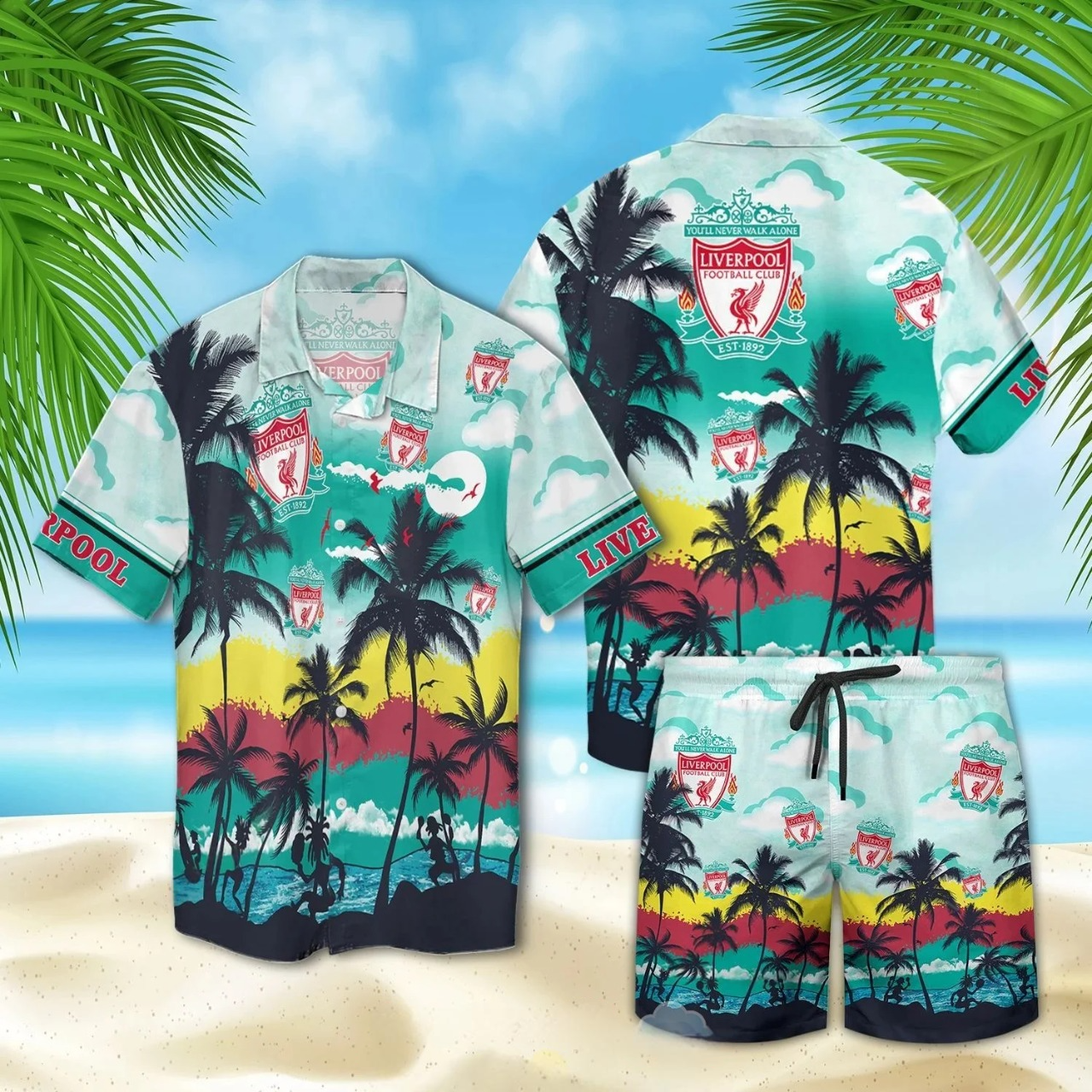 Liverpool Q10 Tropical Hawaii Shirt Beach Short Q260514