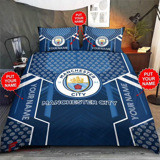 Personalized Manchester City All Over Printed Bedding Set V7