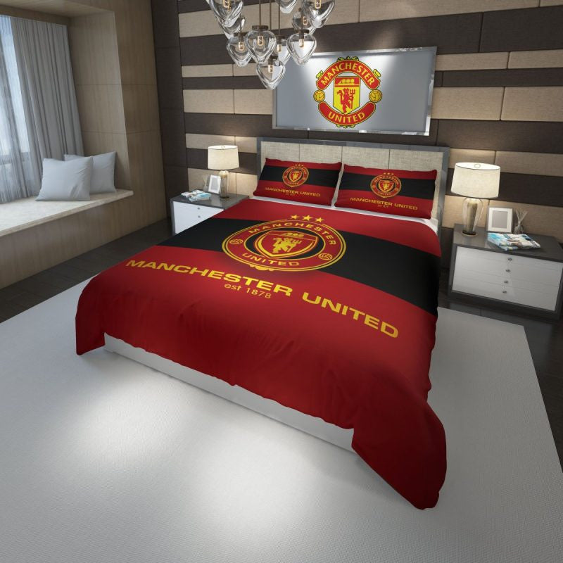 Manchester United All Over Printed Bedding Set V9
