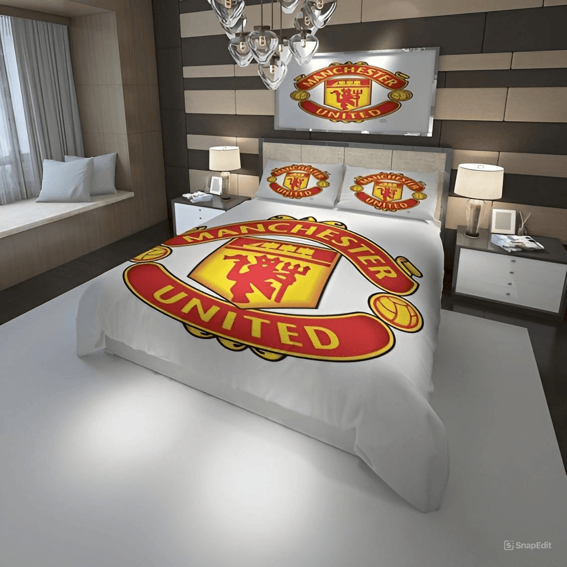 Manchester United All Over Printed Bedding Set V17