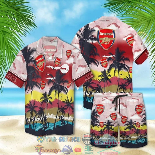 Arsenal Tropical Hawaii Shirt Beach Short V3