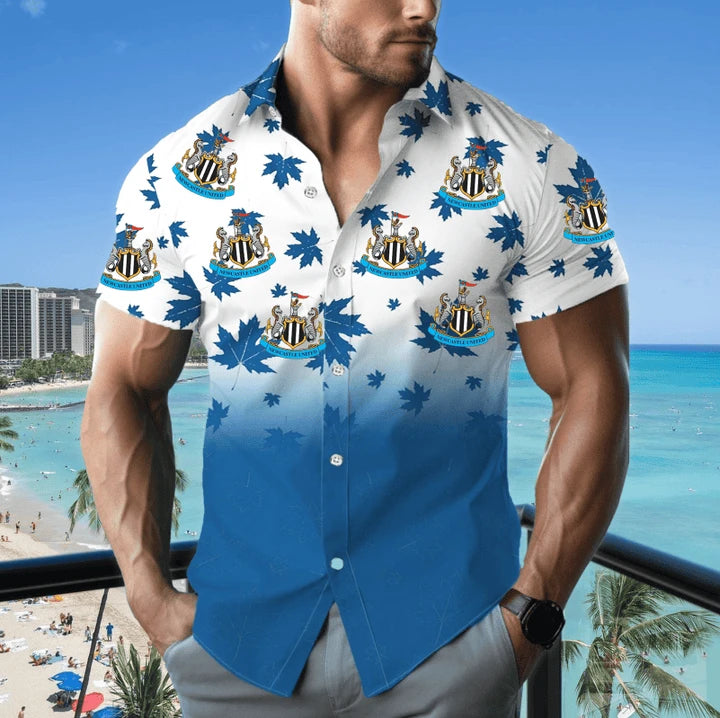 Newcastle United Tropical Hawaii Shirt Beach Short V4