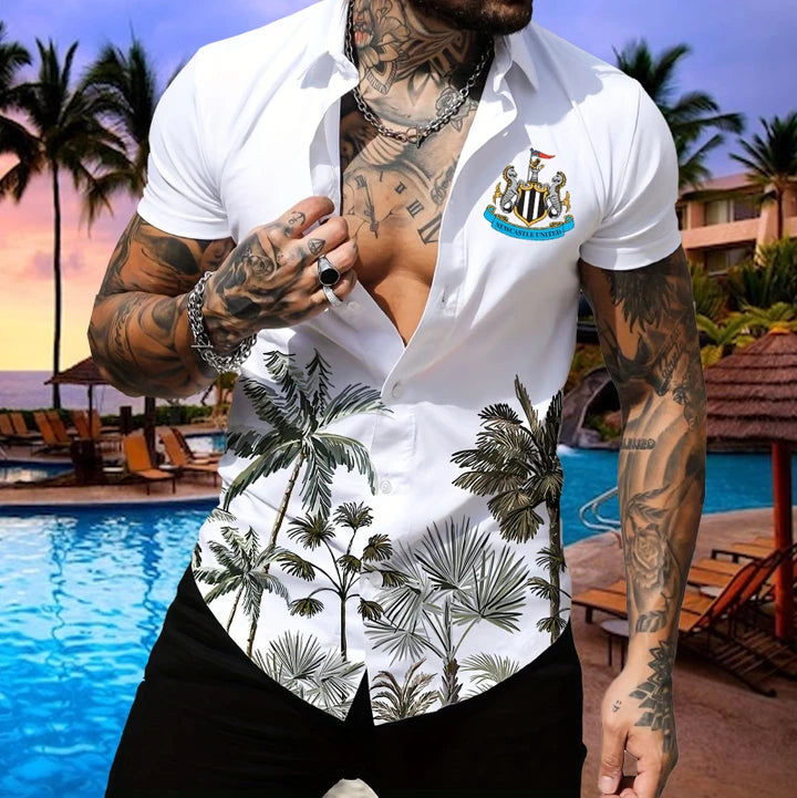 Newcastle United Tropical Hawaii Shirt Beach Short V7