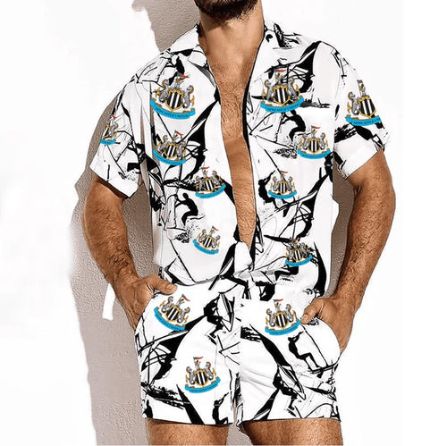 Newcastle United Tropical Hawaii Shirt Beach Short V10