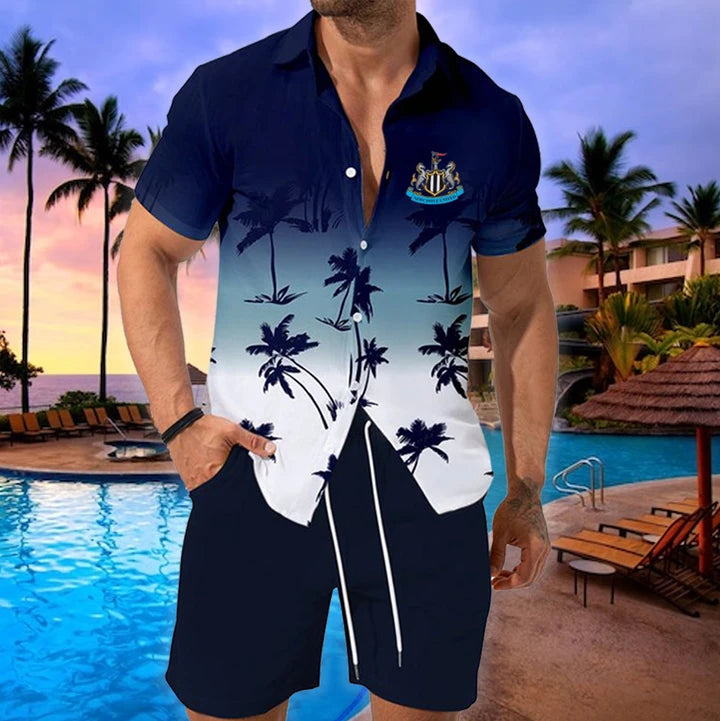 Newcastle United Tropical Hawaii Shirt Beach Short V14