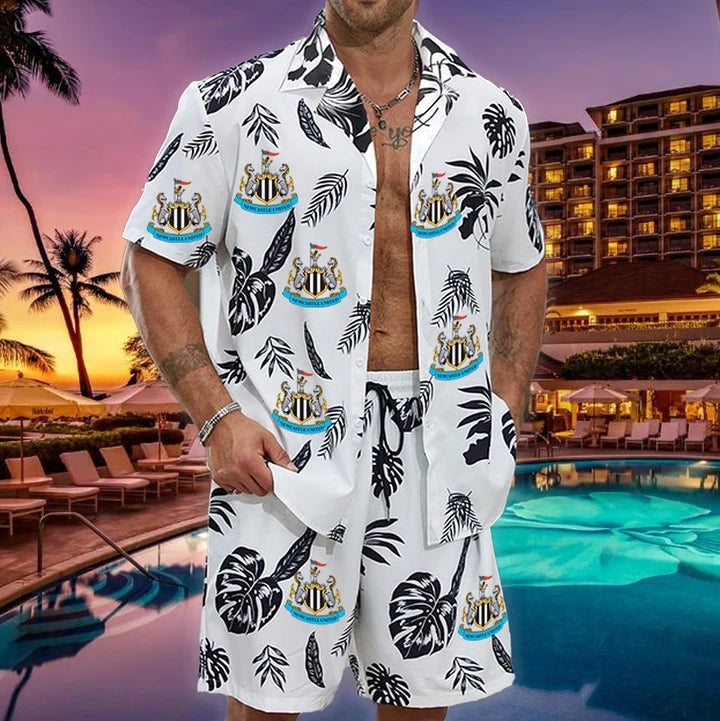 Newcastle United Tropical Hawaii Shirt Beach Short V12