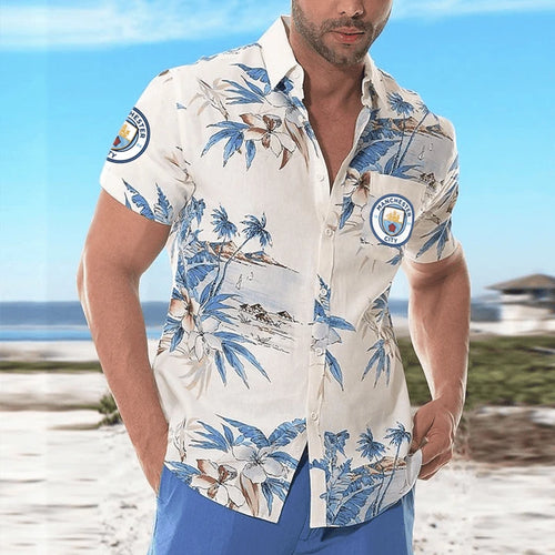 Manchester City Tropical Hawaii Shirt Beach Short V2