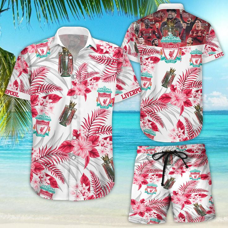Liverpool Tropical Hawaii Shirt Beach Short V6