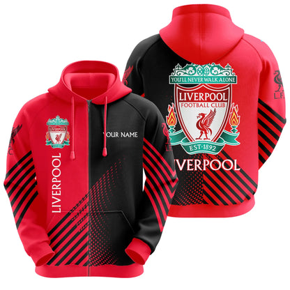 Personalized Liverpool Q2 3D All over Printed Hoodie and Sweatpants set