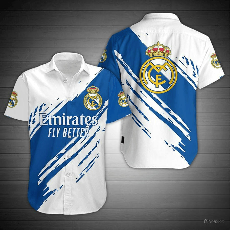 Real Madrid Tropical Hawaii Shirt Beach Short V7