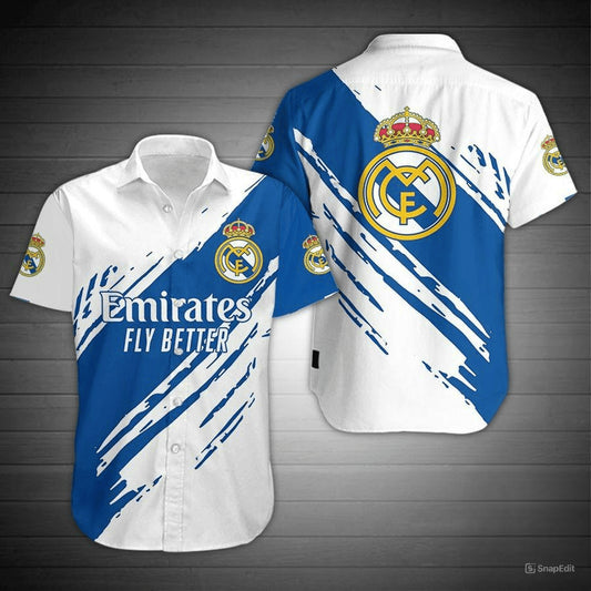 Real Madrid Tropical Hawaii Shirt Beach Short V7
