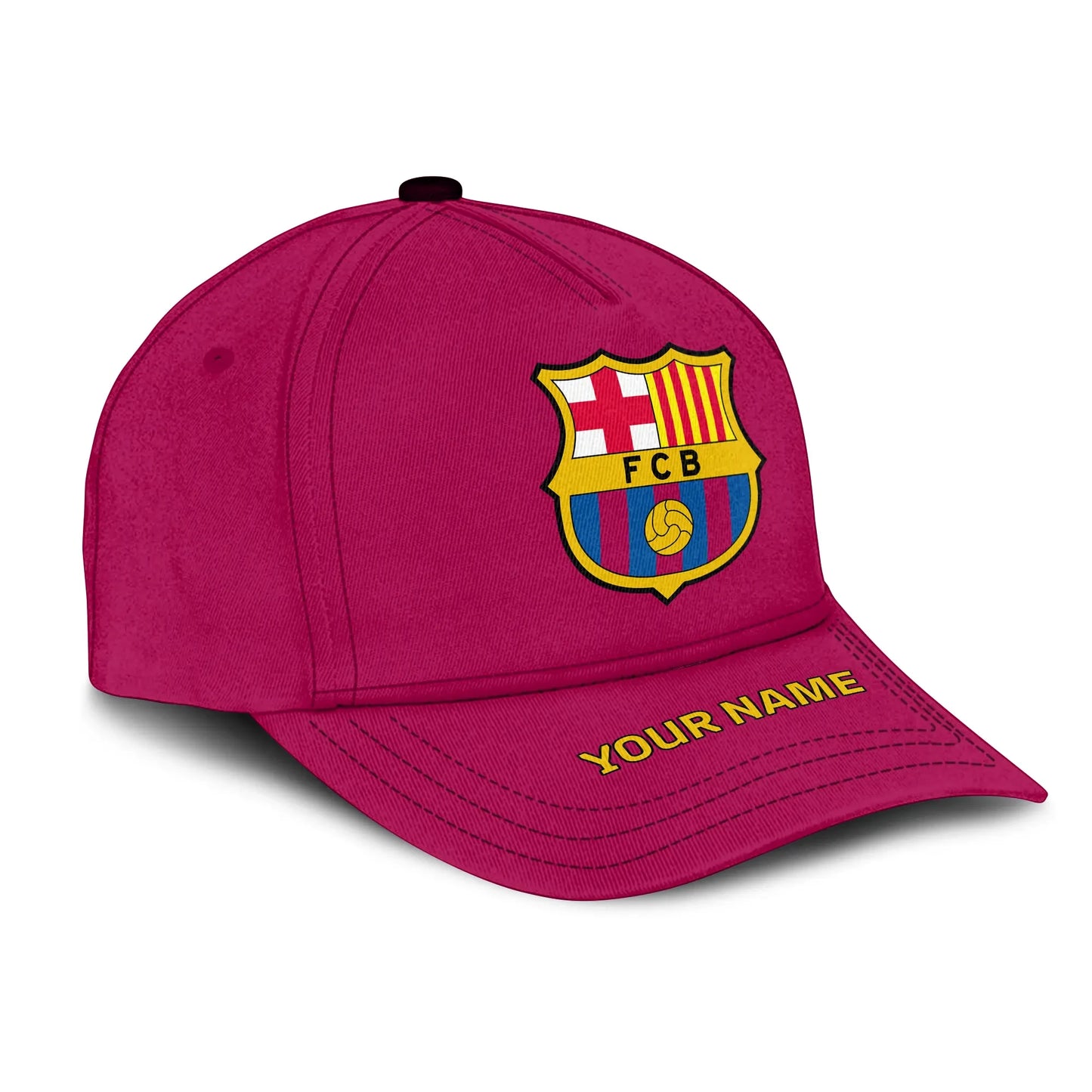 Personalized Name Barcelona Classic Burgundy Cap