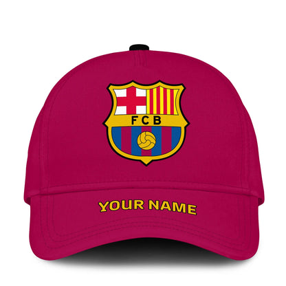 Personalized Name Barcelona Classic Burgundy Cap